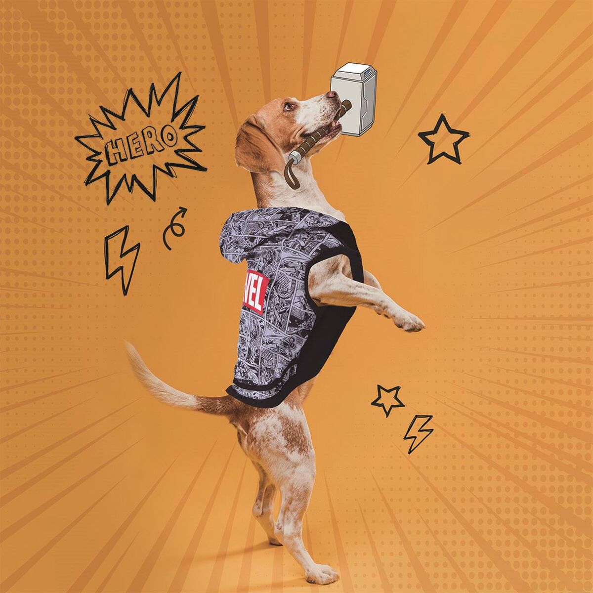 Hundtröja Marvel S Grå